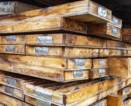 Boxes of drill core at Giga Metals' Turnagain nickel-cobalt project in BC.