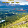 Geologist looks across wide valley to copper-gold exploration targets at Joy.
