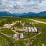 Aerial photo of Snowline Gold’s Forks camp in Yukon, Canada.