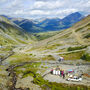 Drill pad built in among the valleys of Macpass, Yukon, Canada.