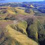 An aerial view of the Peak Gold deposit at Manh Choh during fall in Alaska.