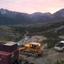 Sunset over Fireweed Metals' Macmillan Pass project in Yukon, Canada.
