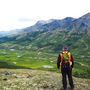 Fireweed geologist overlooks Macmillan Pass within Yukon’s Selwyn Basin.