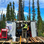 Osisko crew working on a drill pad in Northwest Territories.