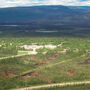Aerial photo of the camp at Banyan Gold’s AurMac property in Yukon.