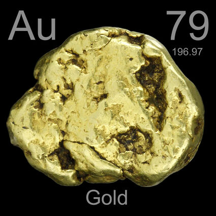 Precious metal gold 79 element on periodic table Group 11