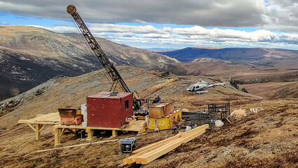 White Rock Minerals Red Mountain Dry Creek deposit Alaska WTF map drill program