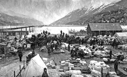 Alaska mining history Dyea Skagway Klondike Gold Rush ghost town Palm Sunday