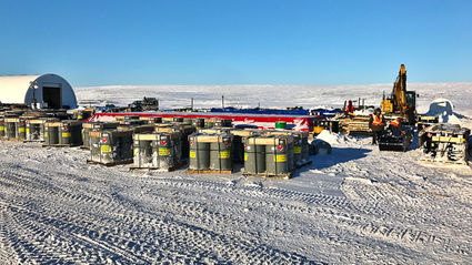 Mineral exploration drill program Nunavut.
