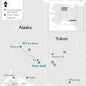 CORE Peak Gold to Kinross Fort Knox Alaska mill map