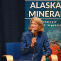 Alaska Sen. Lisa Murkowski at Alaska’s Minerals summit in Fairbanks.