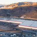 Tesla’s Gigafactory One rests among rolling hills in desert near Sparks, NV.