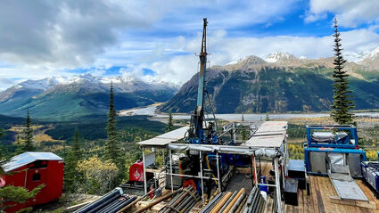 Drills test for copper and gold at the Schaft Creek JV project in BC.