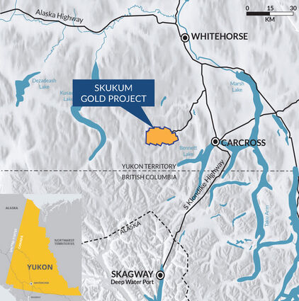 Whitehorse Gold Skukum Creek Yukon Canada map Charleston vein Goddell