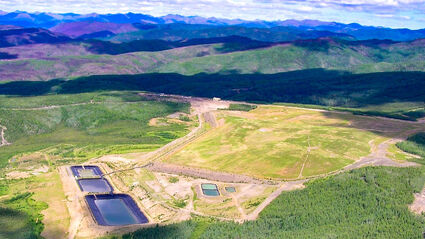 Heap leach recovery pad Golden Predator Brewery Creek gold mine Yukon