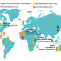 Map of current and considered global locations for PhotonAssay installations.