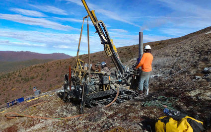 GT RAB drilling at Vertigo gold discovery JP Ross White Gold District Yukon