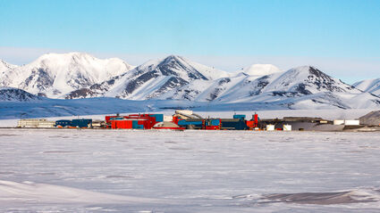 Winter view of Red Dog zinc mine NANA region of Northwest Arctic Alaska