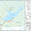 Map showing location of Pine Point Mine next to the Great Slave Lake.