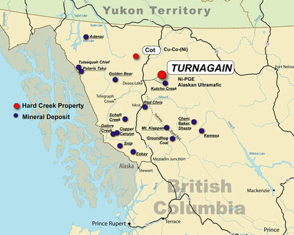 Turnagain battery metals nickel cobalt project map British Columbia