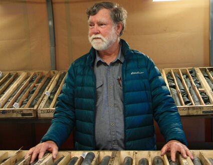 Western Alaska Minerals CEO Kit Marrs in the Illinois Creek drill core shack.