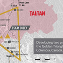 Map of Tahltan Territory next to Golden Triangle Map.