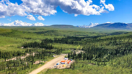 Exploration camp at Red Mountain zinc silver copper gold project Alaska
