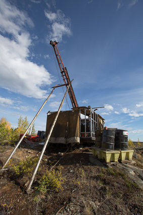 Gold exploration drilling Colomac, Indin Lake gold project NWT