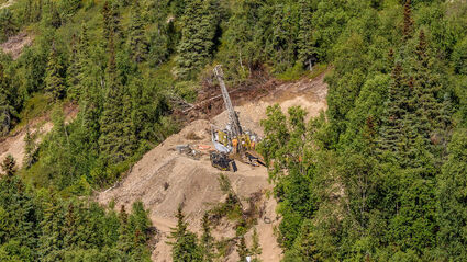 Donlin Gold Novagold Resources Alaska drill highlights assay results map