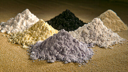 Piles of rare earths used in electric vehicles and other high-tech products.