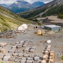 Dozens of core stacks drilled from Fireweed Metals’ Macmillan Pass.