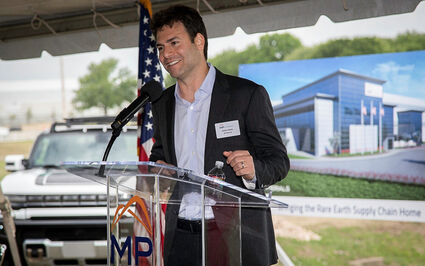 MP Materials CEO James Litinsky at the Texas REE magnet plant groundbreaking.