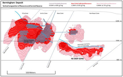 Alexco Resource Keno Hill Silver District Yukon Canada map Bermingham deposit