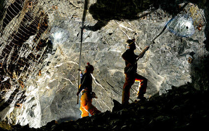 Scaling underground workings at Kensington gold mine in Southeast Alaska