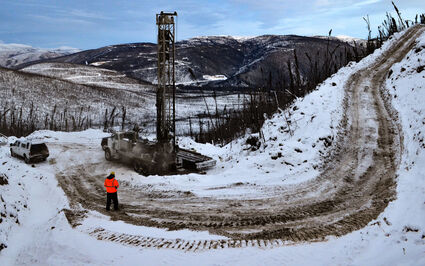 Water well for winter gold exploration drilling at Aurora West Pogo Alaska
