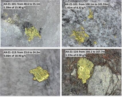 Banyan Gold Yukon Canada visible gold assay results highlights AurMac Powerline