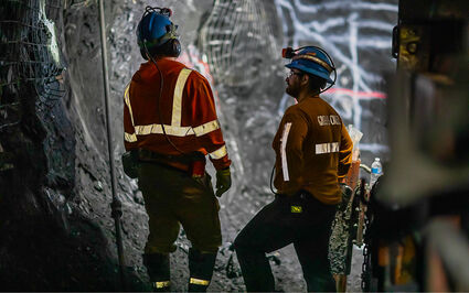 Underground mine workers Hecla Mining Greens Creek silver operation Alaska