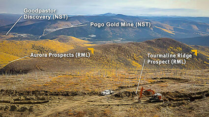 Trenching at Tourmaline Ridge, a gold prospect near Northern Star’s Pogo Mine.