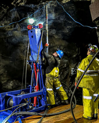 Underground gold exploration drilling Snip Mine northern BC