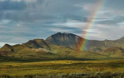 A rainbow at the Lik zinc exploration project in Northwest Alaska.
