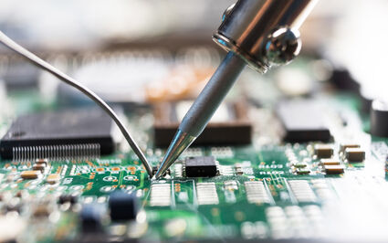 Tin solder soldering iron computer circuit board