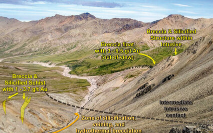 White Rock Minerals Alaska Red Mountain zinc new prospect Hunter VMS map