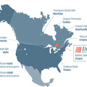Map showing Electra’s refinery and North American nickel and cobalt projects.