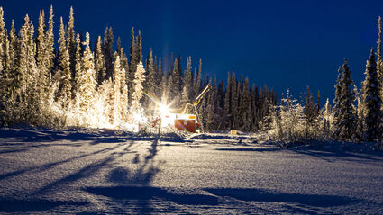 Winter drilling Gold Terra Yellowknife City Gold Project Northwest Territories