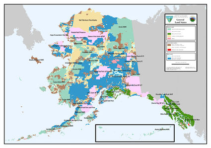 Alaska land status map U.S. Bureau of Land Management