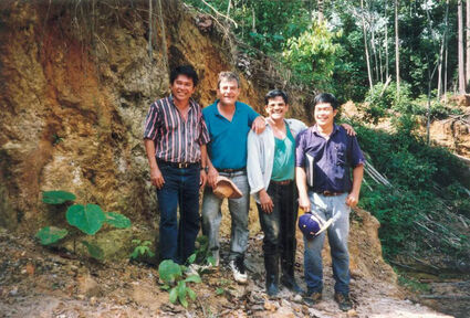 Four team members pictured at Busang deposit includes two suspects in the hoax.