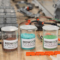 Refined powders from recycled lithium batteries from Redwood Materials.